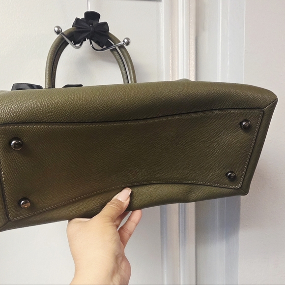 Coach Olive Green Leather Handbag - Picture 3 of 9
